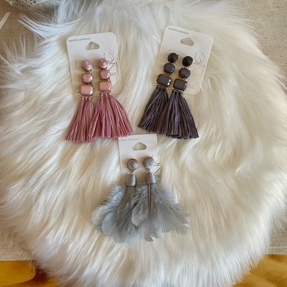 Icing Tassel Earrings Bundle of 3